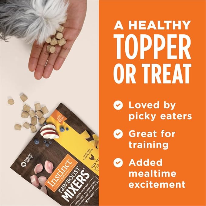 Instinct Raw Boost Mixers Freeze Dried Raw Dog Food Topper, Grain Free, 14 Ounce (Pack of 1)