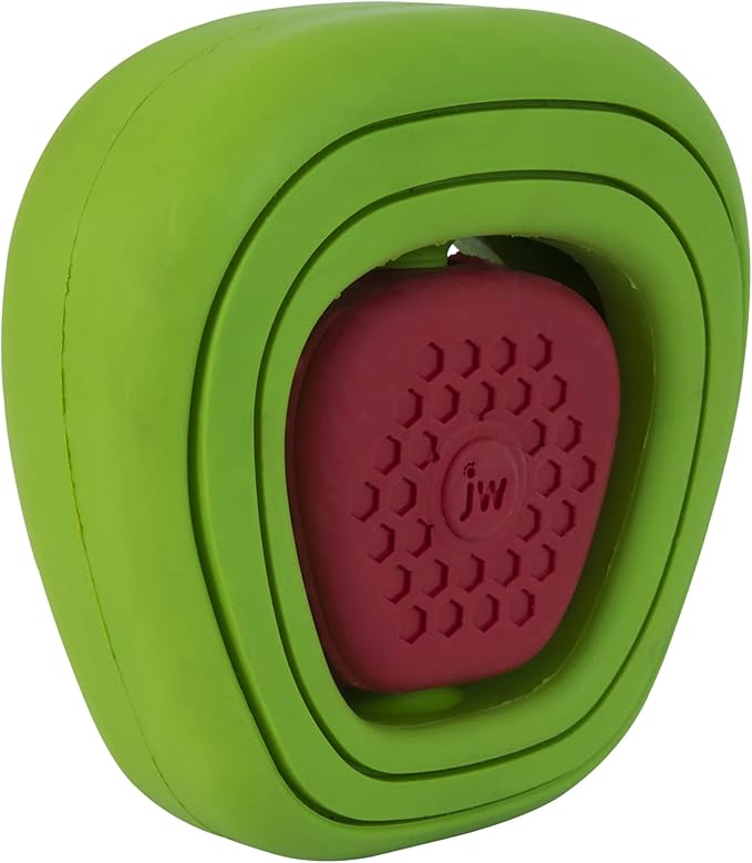 JW CHEW-EE Dental Dog Chew Toy; Cleans Your Pet's Teeth and Gums As They Play; Add Their Favorite Flavors, Apple Core