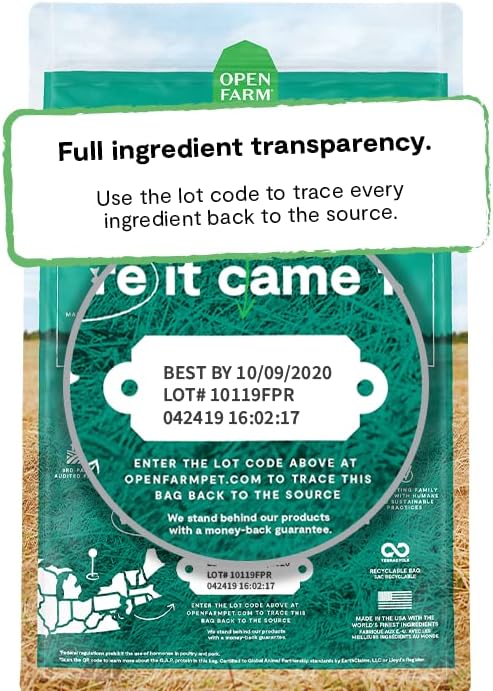Open Farm Ancient Grains Dry Dog Food, Humanely Raised Meat Recipe with Wholesome Grains and No Artificial Flavors or Preservatives (Puppy Ancient Grain, 4 Pound (Pack of 1))