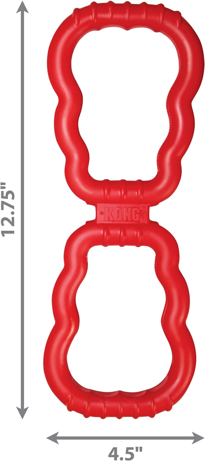 KONG Tug Toy - Dog Supplies for Tug of War - Natural Rubber Dog Toy for Outdoor & Indoor Playtime - for Medium/Large Dogs