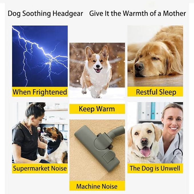 Dog Snood Ear Wraps for Anxiety Relief Ear Protection for Winters Dog Ear Muffs for Noise Protection Dog Calming Ear Cover No Flap Ear Wrap Neck and Ear Warmer Dog Accessories Dog Grooming Supplies