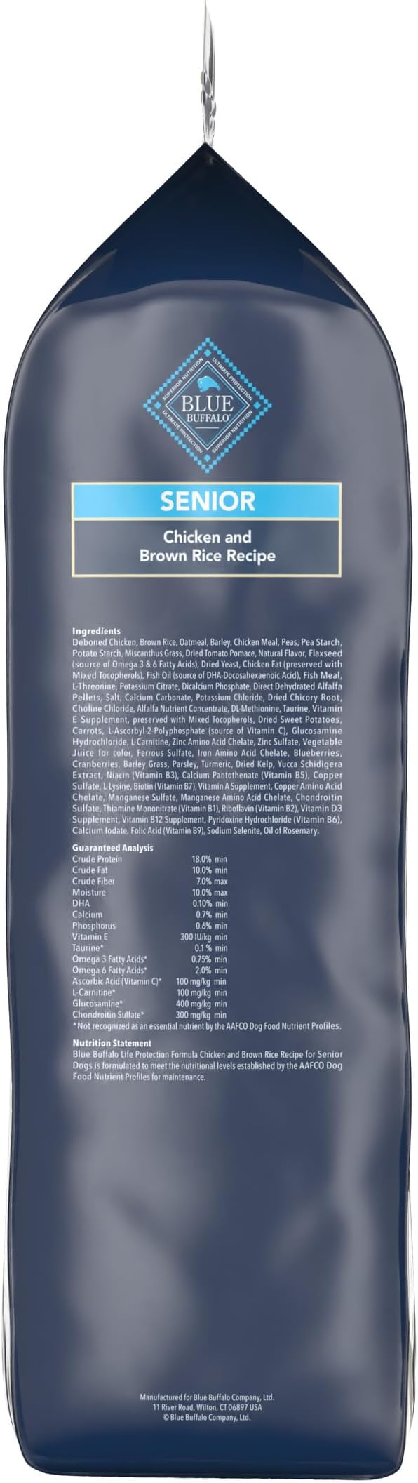 Blue Buffalo Life Protection Formula Natural Senior Dry Dog Food, Chicken and Brown Rice 34-lb