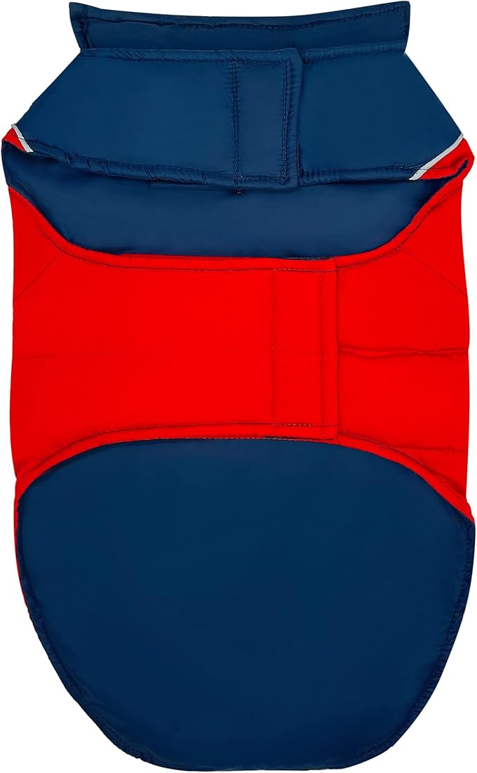 NFL New England Patriots Puffer Vest for Dogs & Cats, Size Small. Warm, Cozy, and Waterproof Dog Coat, for Small and Large Dogs/Cats. Best NFL Licensed PET Warming Sports Jacket