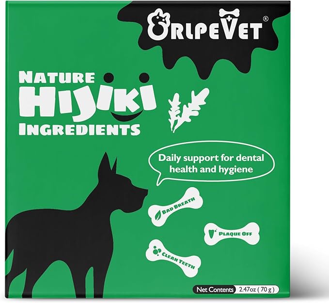Teeth Clean Powder for Dogs, Dog Breath Freshener, Tartar,Plaque Remover, Dental Care Powder for Small,Medium,Large Dogs, Organic pet supplies-75g