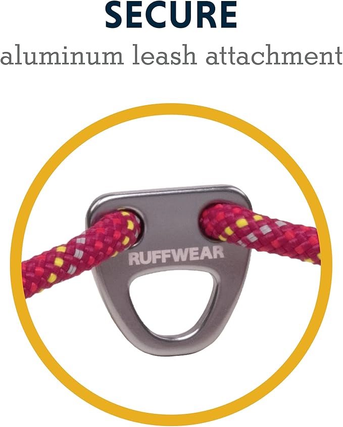 Ruffwear, Knot-a-Collar Dog Collar, Climbing Rope Collar for Everyday Use, Hibiscus Pink, 14"-20"
