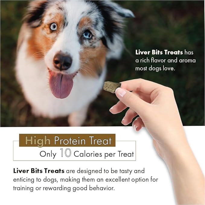 Freeze Dried Premium Training Treats for Dogs - Low Calorie - All Natural - Pure Beef Liver - No Additives or Preservatives - Made in The USA - 16-oz