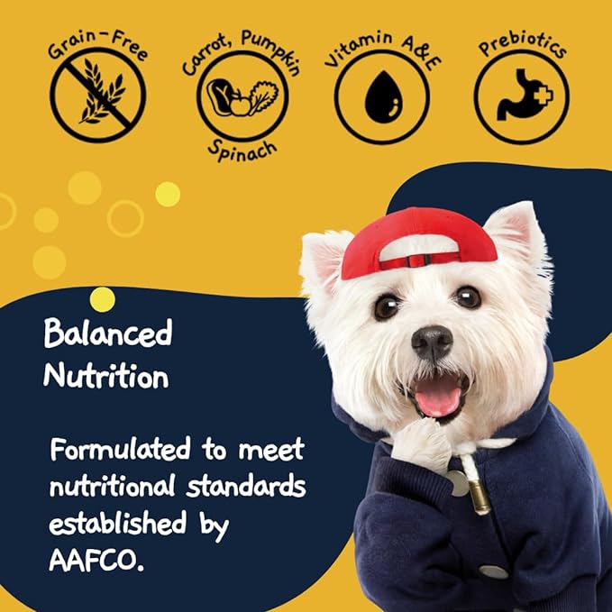MOOCHIE Grain Free Wet Dog Food for Small Dogs - Digestive Care - Made with Real Chicken, Beef and Vegetables - No Added Preservatives or Artificial Flavoring - 12 x 3 oz Pouch