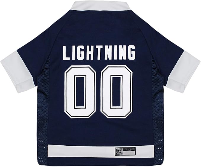 Pets First NHL Tampa Bay Lightning Jersey for Dogs & Cats, X-Large. - Let Your Pet be a Real NHL Fan!