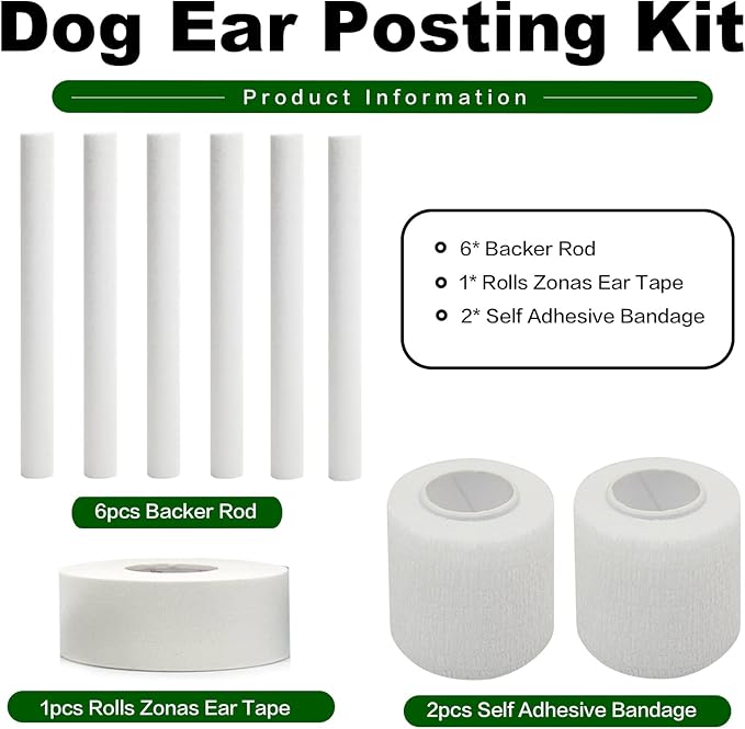 ziyue Doberman Dog Ear Posting Kit, Dog Ear Stand Up Support Tool, Dog Ear Tap for Doberman Pinscher Dog