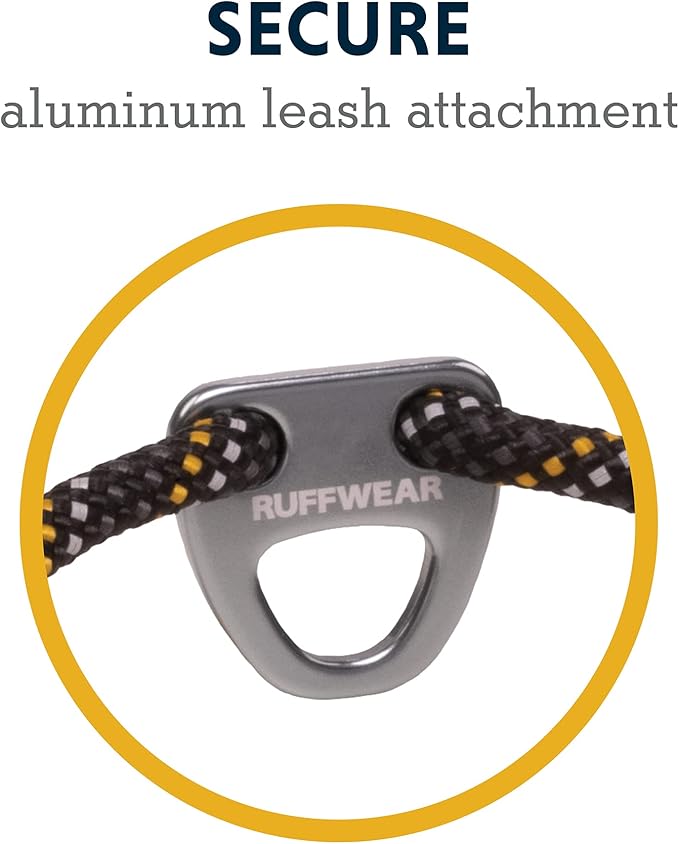 Ruffwear, Knot-a-Collar Dog Collar, Climbing Rope Collar for Everyday Use, Obsidian Black, 20"-26"