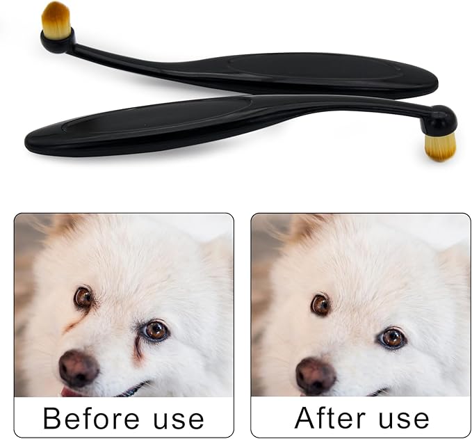 Cat& Dog Toothbrush, 3Pcs Durable Small Dog Tear Stain Remover Brush with Soft-Bristled, Easy Comfort Pet Teeth Cleaning, Dog Dental Care for Puppies/Cats/Small Pets (A,3pcs)