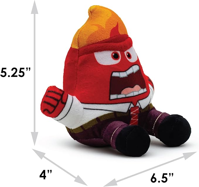 Buckle-Down Disney Dog Toy, Inside Out Anger Full Body Sitting Pose Pet Toy, Plush