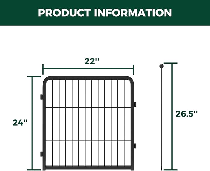 FXW Rollick Dog Playpen for Yard, RV CampingâPatented, 24 inch 2 Panels