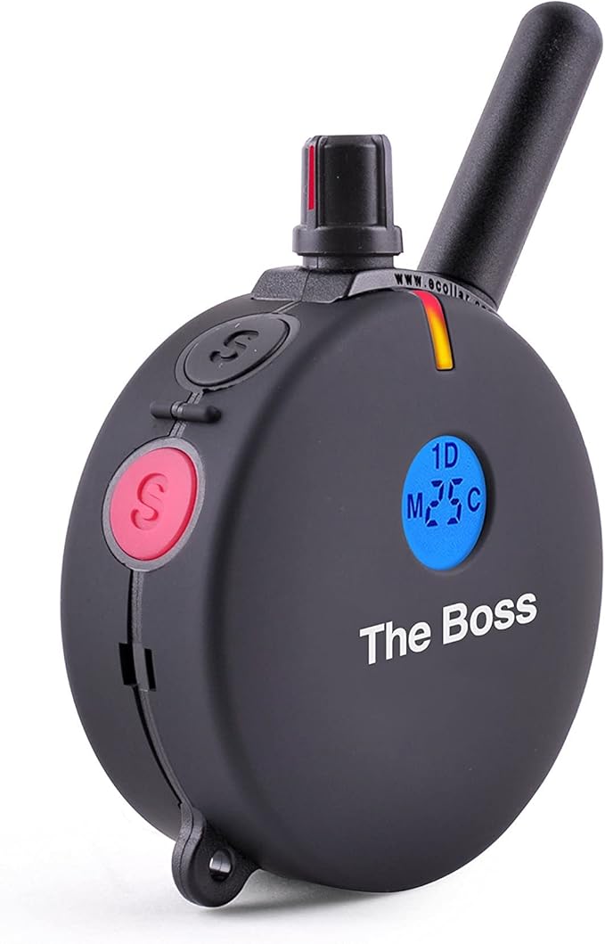E-Collar ET-800-1 Mile Rechargeable Remote Waterproof Trainer - Static, Vibration and Sound Stimulation Collar with PetsTEK Dog Training Clicker