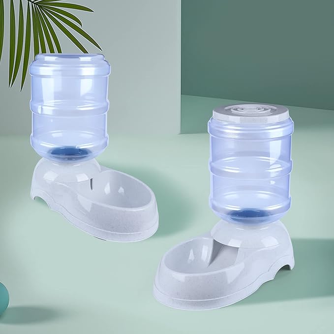Automatic Pet Feeder and Water Dispenser Gravity Feeder and Waterer Set, 3 Gallon/11L Water Large Capacity,12 Pound Food Capacity