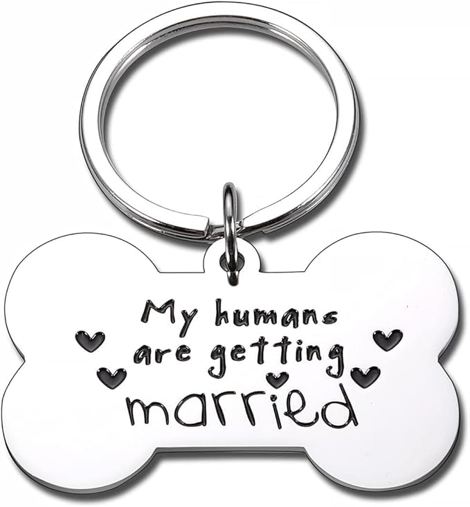 Funny Gifts for Her Bride to Be Bridal Shower Wedding Gifts for Couple Dog Mom Gift for Women Getting Married Engagement Valentine Gifts Dog Tags Pet Accessories for Pets Dog Lovers Owner Bride to be