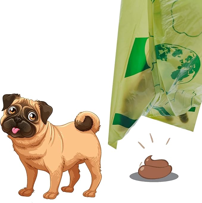 Bag Dispenser Dog Poop Bags Holder Dog Waste Bags Dispenser with Leak-Proof Green Poop Bags for Leash On The Go for Walking Dogs Outdoor (1 Holder 135 Bags,Yellow)