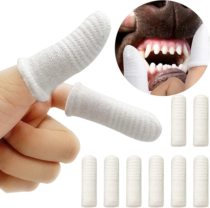 Dog Toothbrush Cat Toothbrush Fingers Toothbrushs for Dog Cat 8 Pack Dog Tooth Brushing Kit Teeth Cleaning, Suitable for Small Pets, Cat and Dog Dental Care, 1 Set for 2 Fingers, Includes 4 Sets