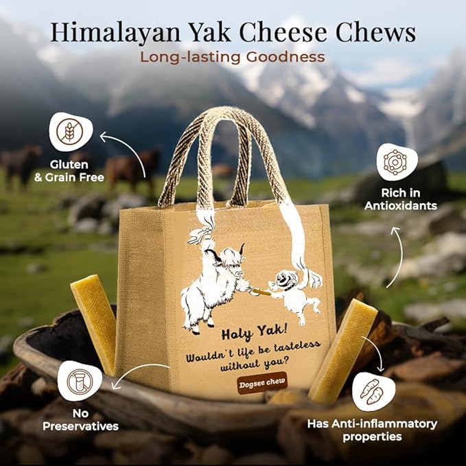 Dogsee Yak Cheese Himalayan Chews for Dogs Bulk Pack 2lb (Small - 26 Chews) | No Preservatives | Rich in Protein & Calcium | Premium Dog Dental Chews