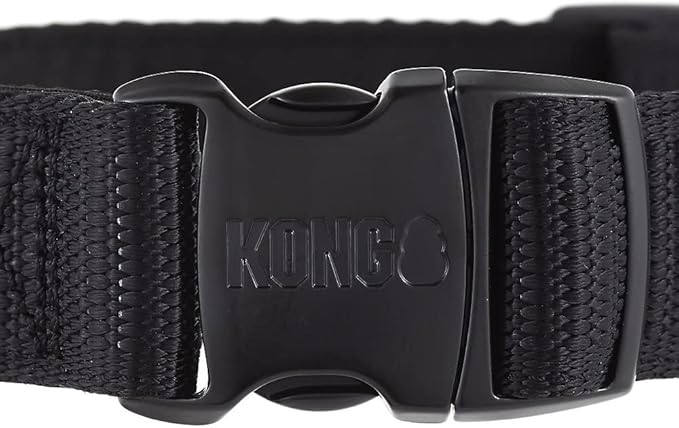 KONG Max HD Ultra Durable Neoprene Padded Dog Collar (Large, Black)