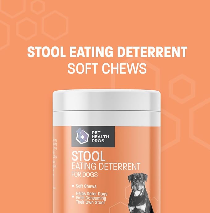 Coprophagia Stool Eating Deterrent for Dogs Eating Poop - Soft Chews to Stop Eating Poop for Dogs - No Poop Eating for Dogs w/Digestive Enzymes, Probiotics & Breath Freshener - 60 ct