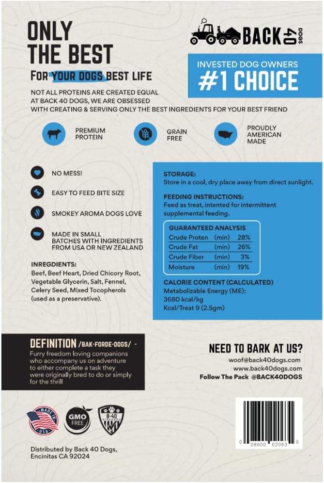 Beef Bites - All Natural Premium Air Dried Dog Training Treats - Free Range Beef, Real Meat - High Protein Dog Food Toppers & Dog Treat - Puppy Essentials, Made in USA - 16oz