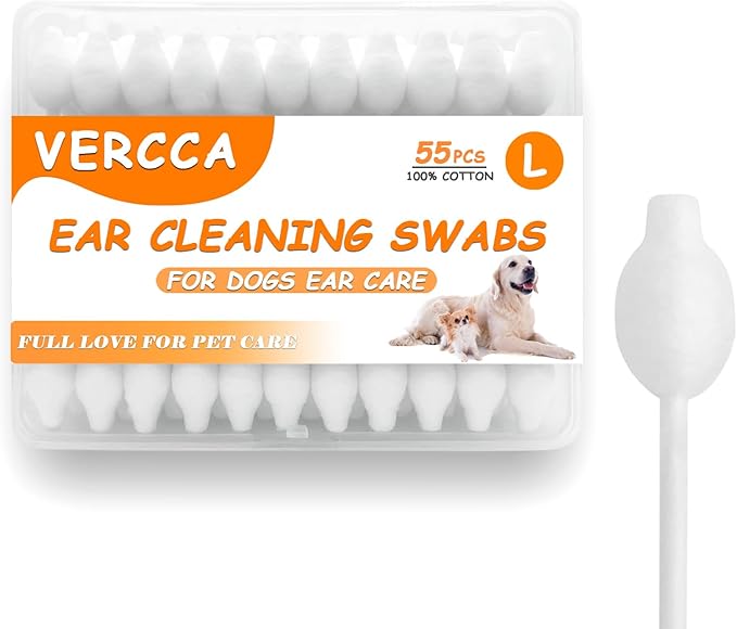 Dog Ear Cleaner - Dog Ear Infection Treatment Gourd-Shaped Swabs, Cotton Buds for Dog Cat Ear Cleaner Tool Cotton Sticks Safer Cleaning of Your Pet's Ears Canal