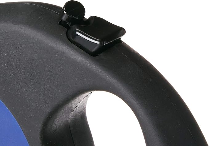 doggo Everyday Retractable Dog Leash, 16' Long Belt, Large for Dogs Up to 110 lbs, Blue with Black Soft Grip Handle