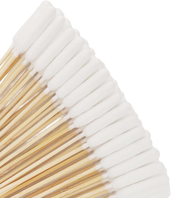 100Pcs Cotton Buds for Dogs and Cats, 6 Inch Long Qtips, Professional Dirt Removal Bamboo Stick Pet Lengthen Cotton Swabs for Cleaning Dog and Cat Ears, Apply Medicine, Clean Wound