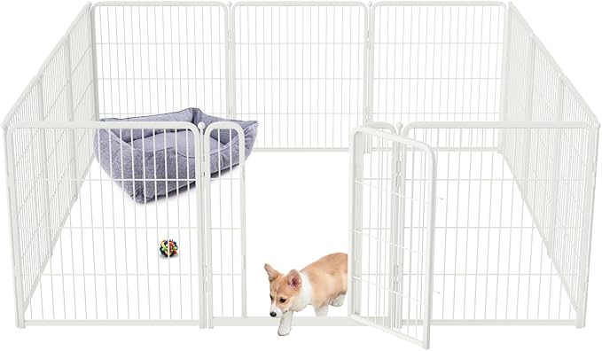 FXW Homeplus Dog Playpen Designed for Indoor Use, 32" Height for Medium Dogs, WhiteâPatented