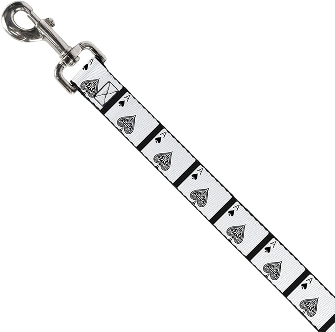 Dog Leash Ace of Spades 4 Feet Long 0.5 Inch Wide