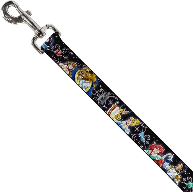 Buckle-Down Pet Leash - Disney Princesses & Prince's Dancing - 6 Feet Long - 1.5" Wide
