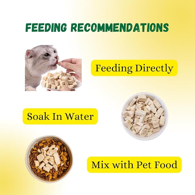 Freeze-Dried Raw Chicken Breast for Cats & Dogs(5 OZ), Delicious and Healthy Freeze-Dried Chicken Breast- Made in The USA - Perfect for Dog and Cat Training Treats, Snacks