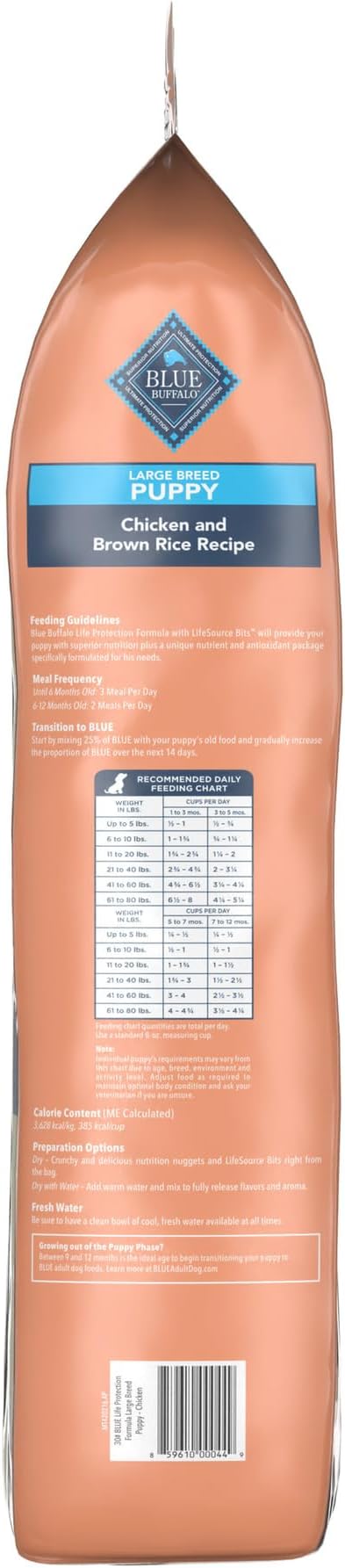 Blue Buffalo Life Protection Formula Natural Puppy Large Breed Dry Dog Food, Chicken and Brown Rice 30-lb