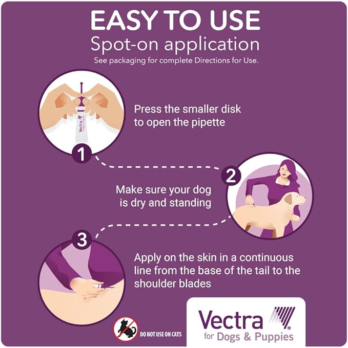 Vectra® for Dogs & Puppies Flea Treatment & Prevention for Large Dogs (56-100 lbs.) 3-month supply