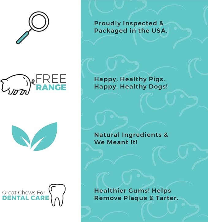 6-Inch Pork Spring Bully Sticks (12 Pack) for Dogs or Puppies - All Natural Porky Spring Bully Pizzle Bone - Best Chew Dental Treats for Small and Medium Breeds