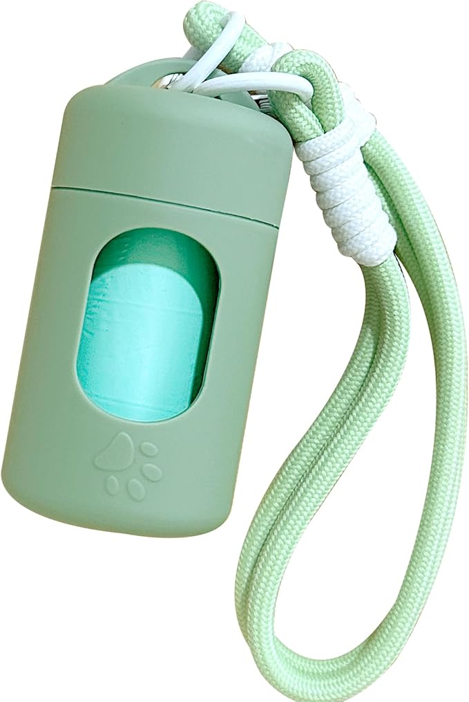 A&H ZIER Poop Bags Holder with Portable Colorful Lanyard, Soft-touch Dog Poop Bags Dispenser Dog Waste Bags, Compatible with any Dog Walking Accessories