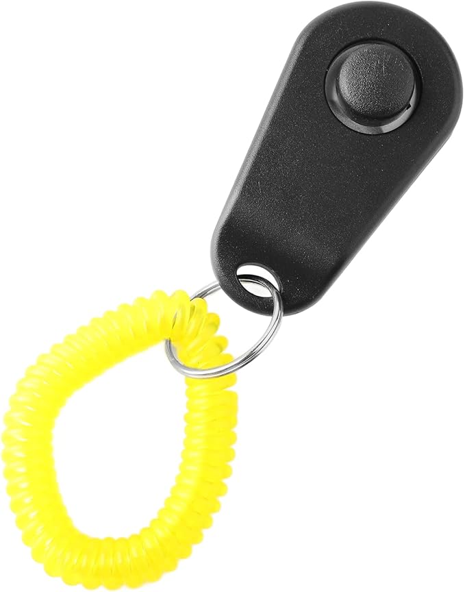 Zerodis Pet Dog Training Clicker with Wrist Bands Strap Assorted Color Dog Positive Behavior Rein Forcer for Pets All Ages Puppy and Adult Dogs Built in Poop Bag Dispenser Easily Carrying