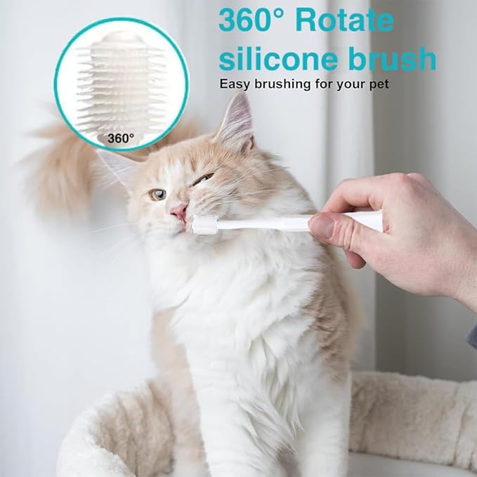 6 Pcs Cat Toothbrush Kitten Toothbrush with Micro Head to fit into Cat/Kittens Mouth, Cat Teeth Cleaning Brushes, Kitty Dental Care Supplies for Cats Pet, Eliminates Bad Breath & Gap Cleaning