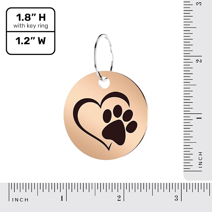 MYLUCKYTAG Stainless Steel QR Code Pet ID Tags Dog Tags - Pet Online Profile - Scan QR Receive Instant Pet Location Alert Email