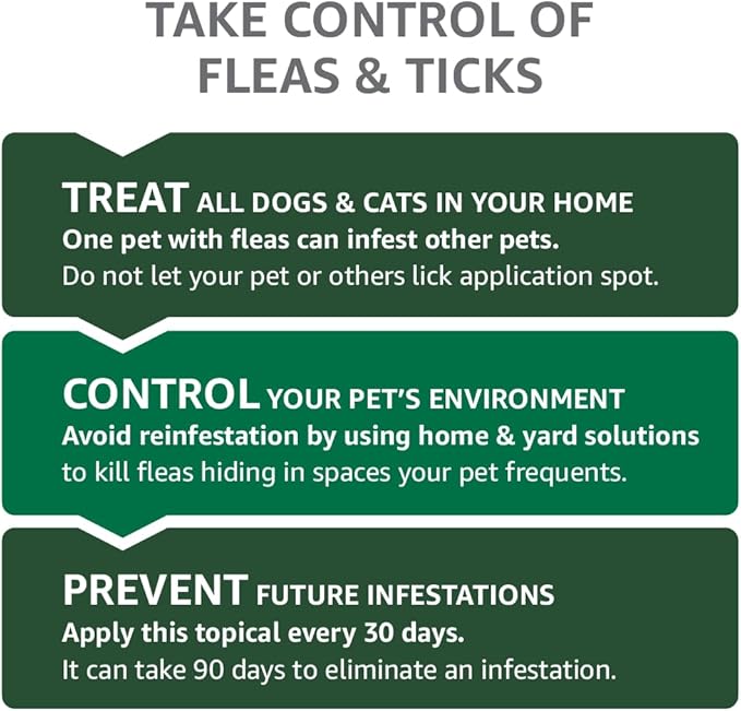 Amazon Basics Flea, Tick & Mosquito Topical Treatment for Small Dogs (4-10 pounds), 6 Count (Previously Solimo)
