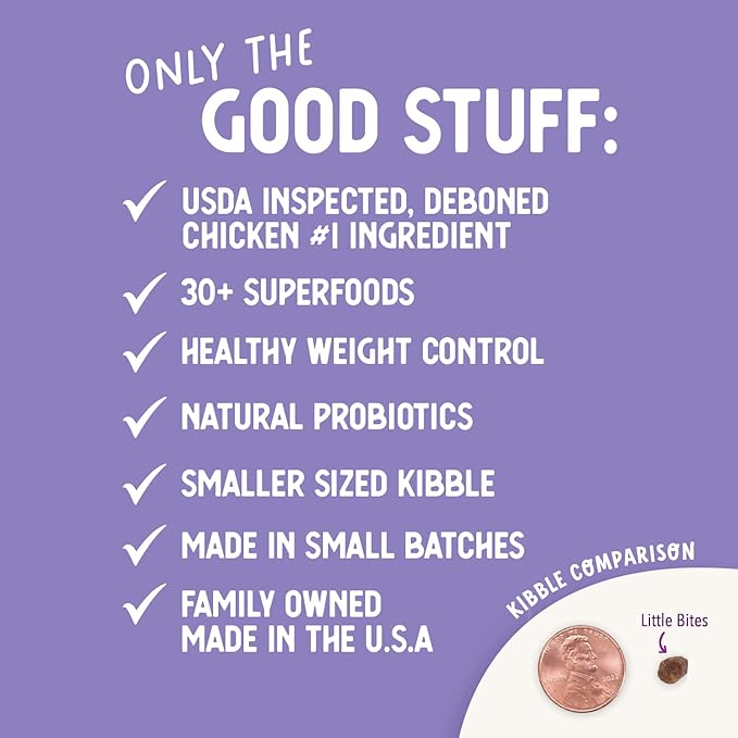Health Extension Little bites Weight Control Dry Dog Food, Grain-free, Natural Food for Overweight Adult Dogs with added Vitamins & Mineral, Include Lite Chicken & Brown Rice Recipe (4 lbs)