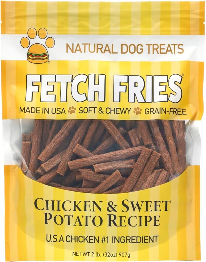 Chicken and Sweet Potato Jerky, All Natural Dog Treats, Soft and Chewy, Made in USA, Grain Free, Healthy Soft Dog Treats (32 oz)