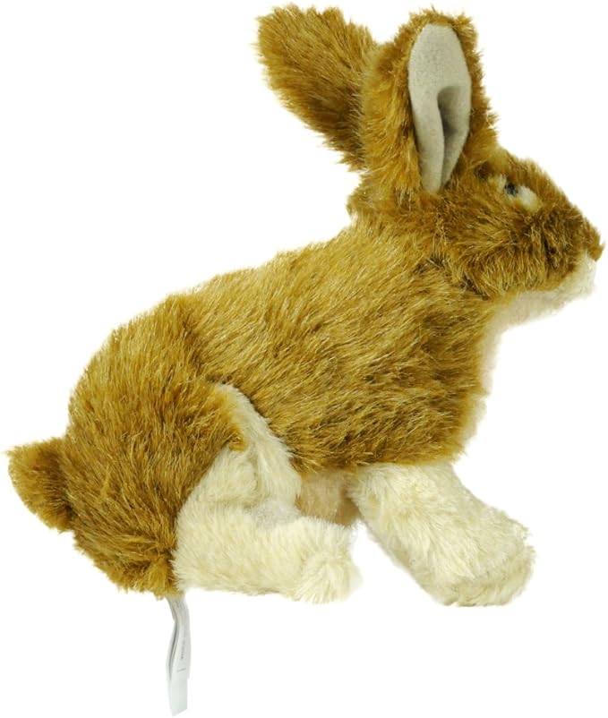 Hyper Pet Wildlife Critters Rabbit Plush Dog Toy with Squeaker, Brown