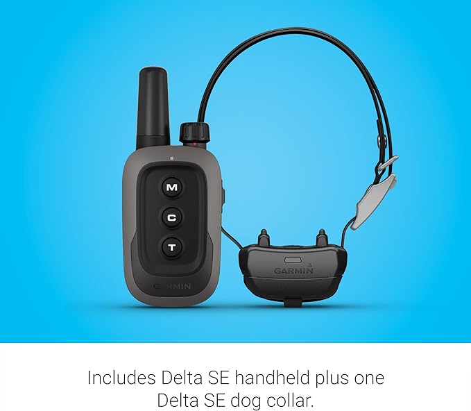 Garmin Delta® SE Bundle - Handheld & Dog Device, Simple 3-Button Dog Training System, Train Up to Two Dogs, Water Resistant