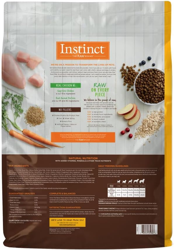Real Chicken & Brown Rice Recipe Natural Dry Dog Food, 25 lb. Bag