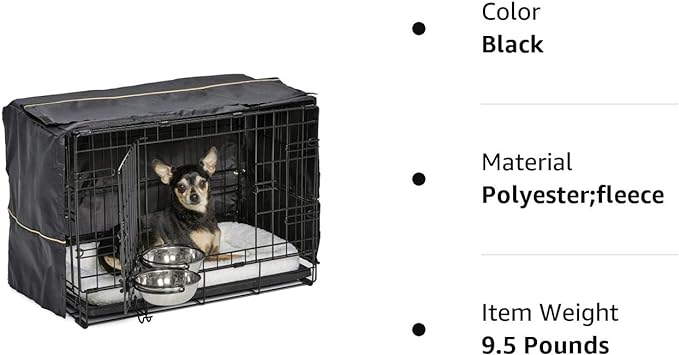 MidWest iCrate Starter Kit for X-Small Dogs - 22" Crate With Bed, Bowls & Cover For Pets Under 12 lbs
