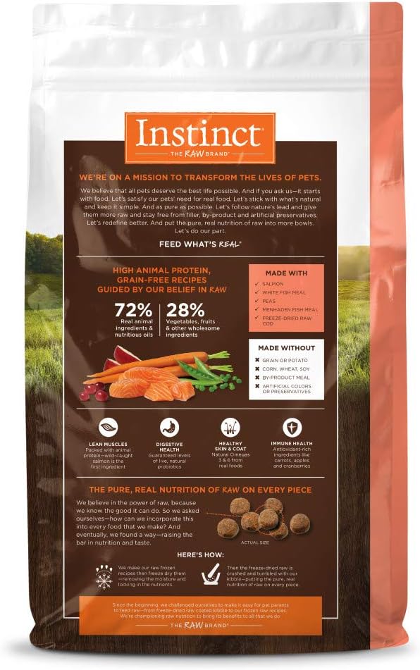 Instinct Original Grain Free Recipe with Real Salmon Natural Dry Dog Food, 20 lb. Bag