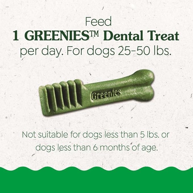 Greenies Puppy Regular Size Natural Dental Dog Treats, 12 oz. Pack (12 Treats)