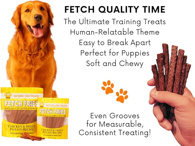 Chicken and Sweet Potato Dog Treats, Soft Chicken Jerky for Small and Large Breeds, Naturally Healthy, Made in The USA (5 oz)